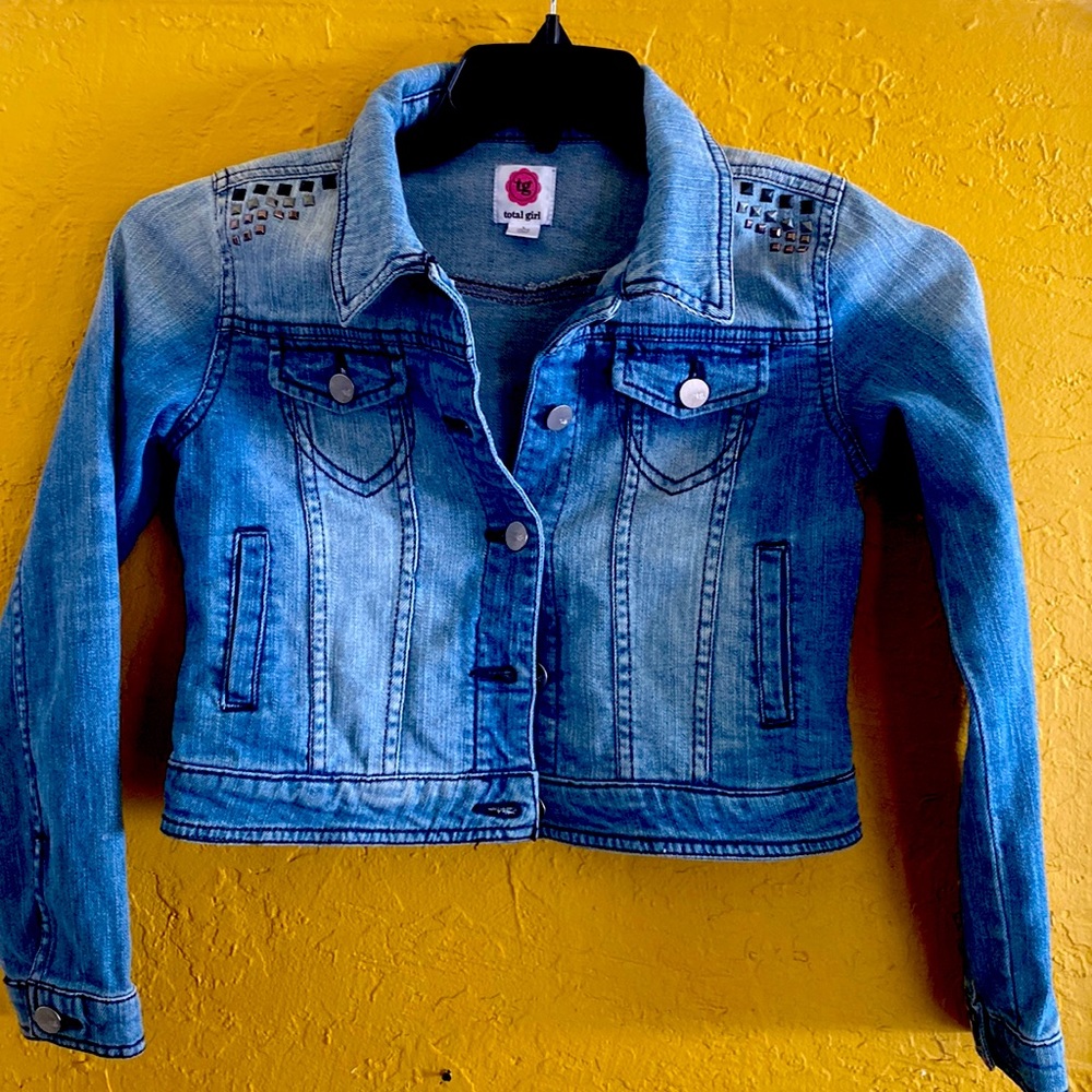 Denim Jean jacket 10/12 girls